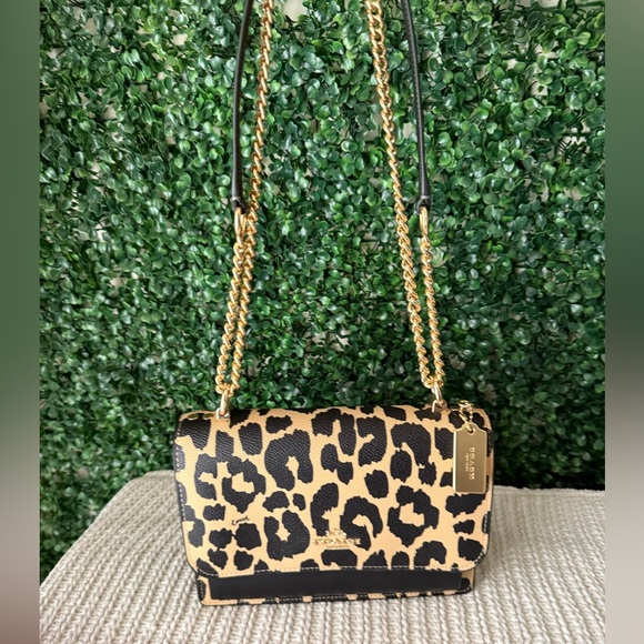 Coach Kate Leopard Print Shoulder Crossbody Bag - Picture 1 of 12